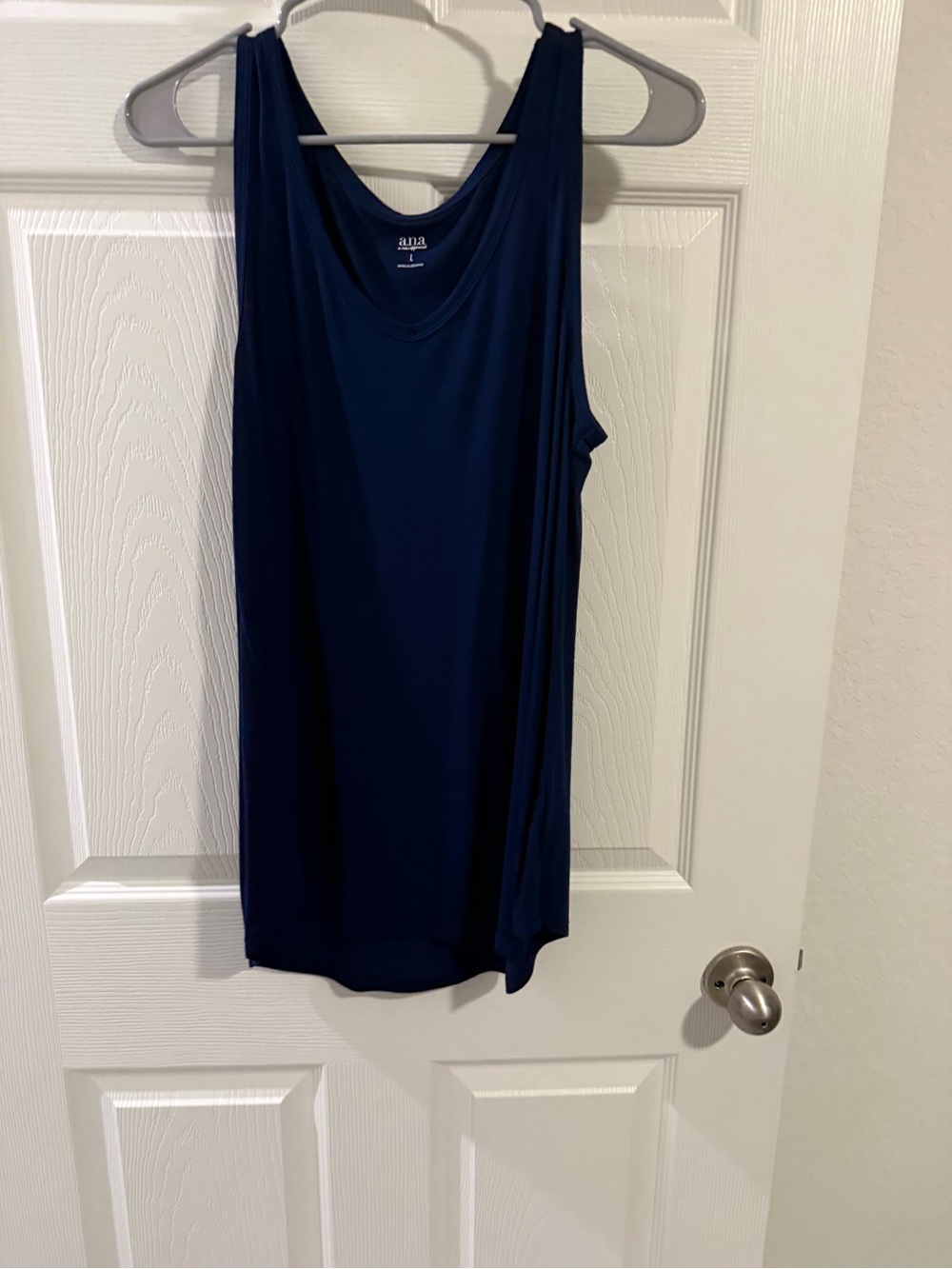 a.n.a Navy Sleeveless Scoop Neck Tank
